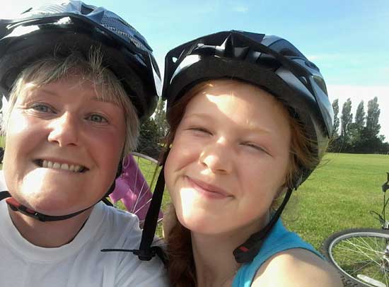 Jane Jordan and Polly Cox, enjoying a WOW ride
